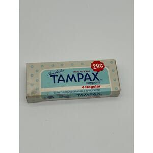 Vintage Tampax Tampons Trial Package Regular Box 29¢ Price “Display Only” Retro